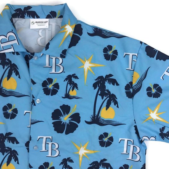 Tampa Bay Rays Hawaiian Shirt Men's Size Large MLB - Picture 11 of 12
